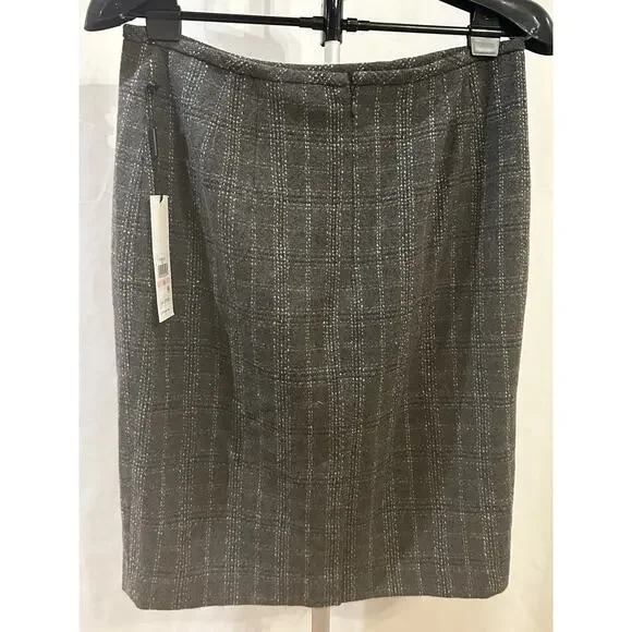 NWT Calvin Klein Gray Textured Pencil Skirt size 10 - Picture 2 of 5
